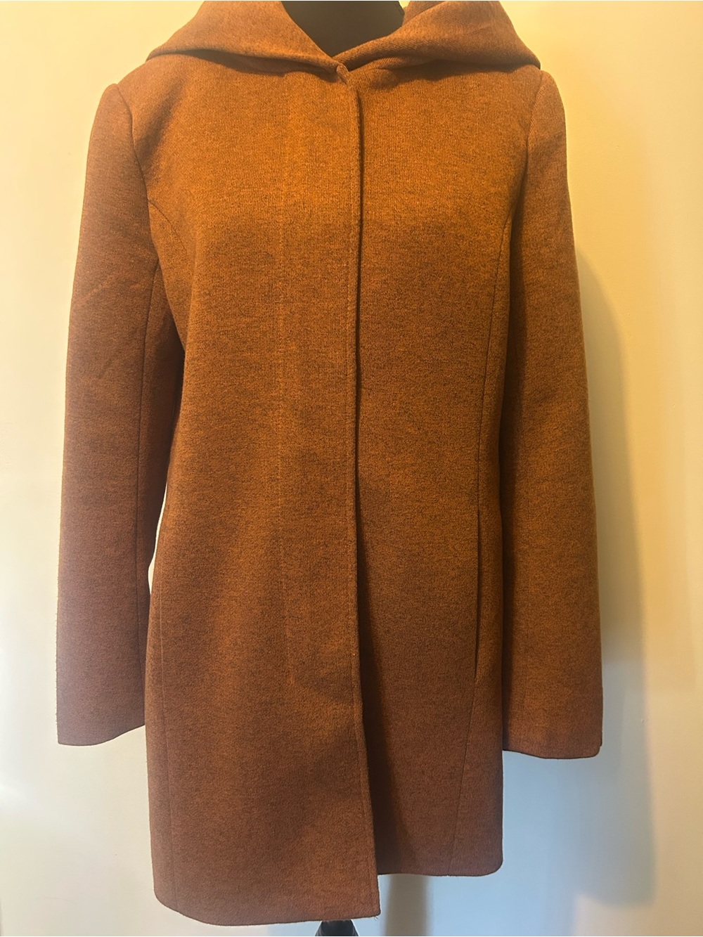 Only Hooded Trench Coat - Rust Brown